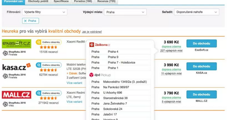 Heureka rozšiřuje výdejní místa